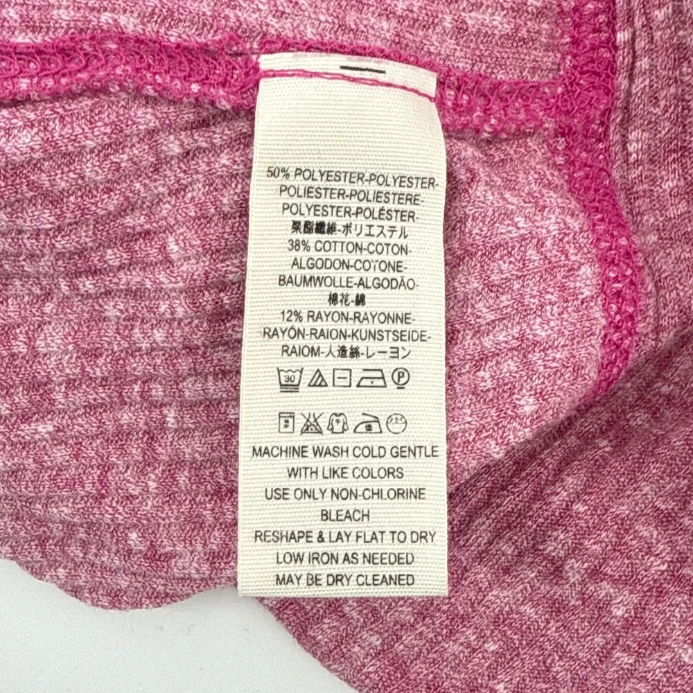 Free People Londontown Thermal Top Raspberry Cowl Neck Long Sleeve‎ Medium